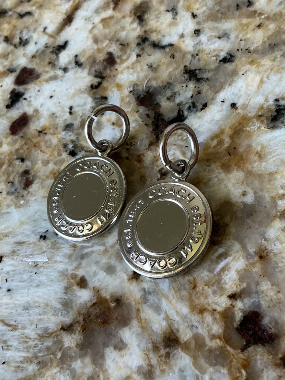 SOLD-Coach Silver Medallions Set of Two